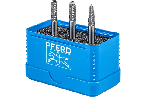PFERD HM-Rotorfrässtift-Set 1306 MICRO – 3-delat set, Ø 6 mm