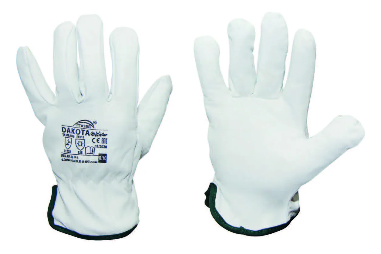 Arbetshandske MOST DAKOTA WINTER – nötläder, vinterfodrerad, strl 11
